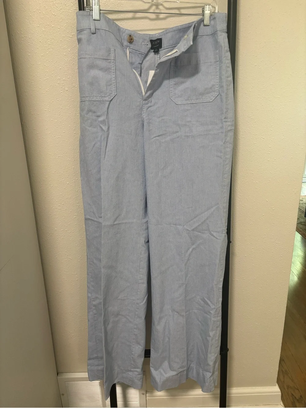 J. Crew Light Blue Wide-Leg Chinos